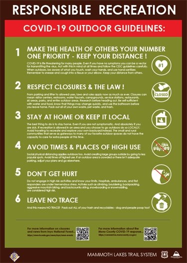 MLTS Sign on Recreating Responsibly