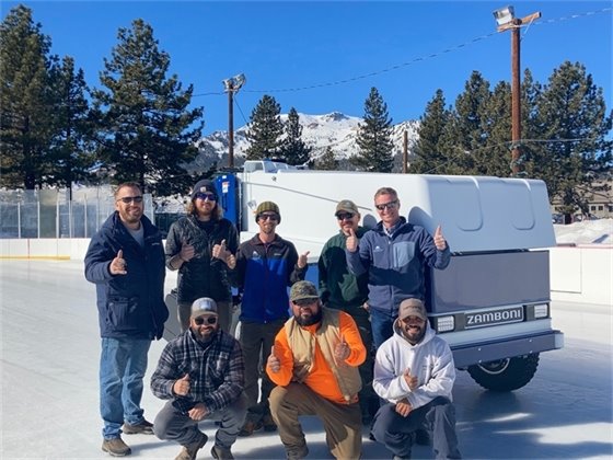New zero emission Zamboni machine 