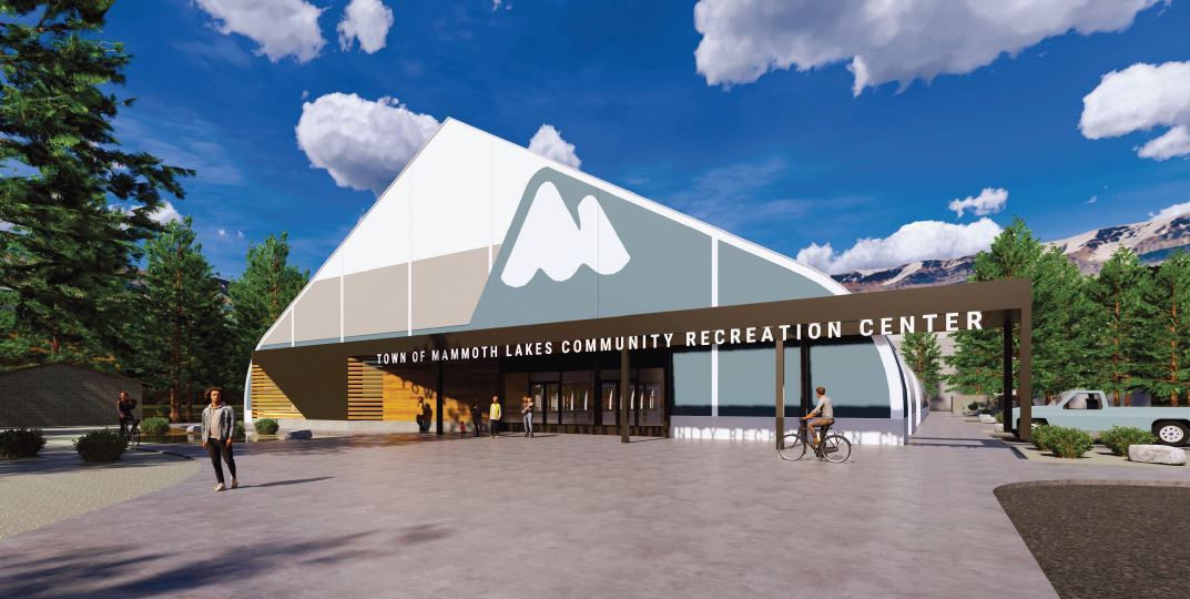 Rendering of Community Recreation Center front entrance